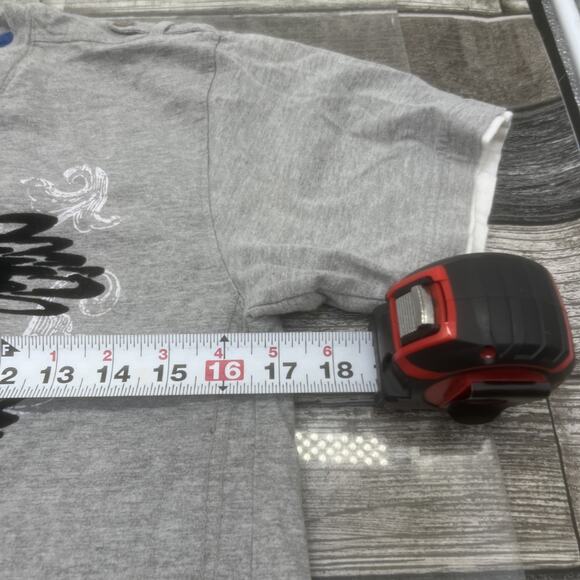 BUZZ CUTS Eagle And Cross Graphic Tee, Size Large, Cotton, grey/black/white. - Picture 5 of 7